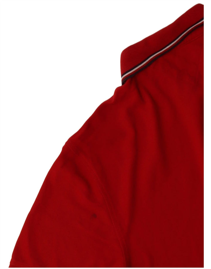 TOMMY HILFIGER Mens Polo Shirt 2XL Red Cotton