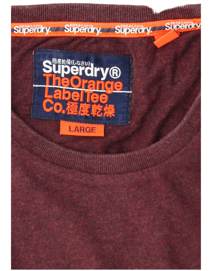SUPERDRY Herre T-Shirt Top Stor Bourgogne Bomuld