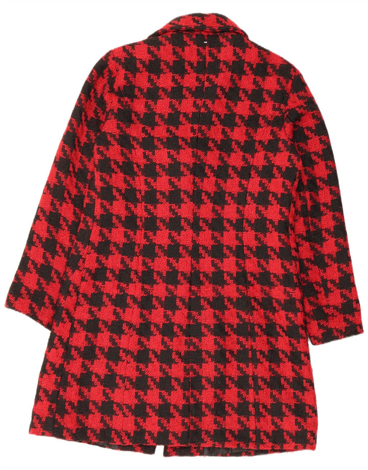 CAMOMILLA Dameoverfrakke IT 44 Medium Red Houndstooth Polyester