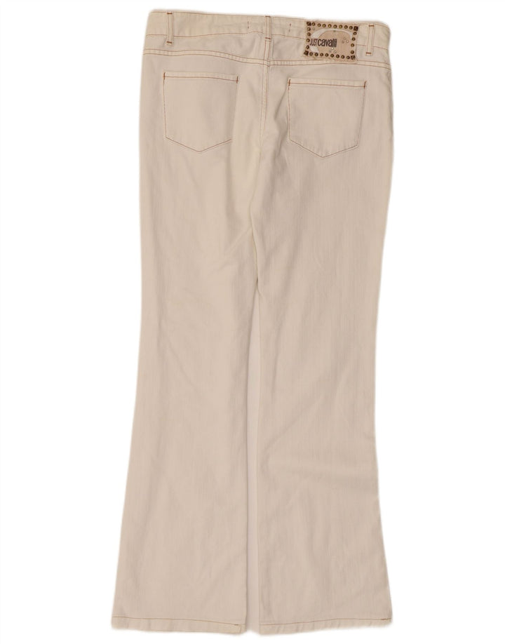 Just Cavalli Dame Bootcut Jeans W28 L29 Hvid Bomuld