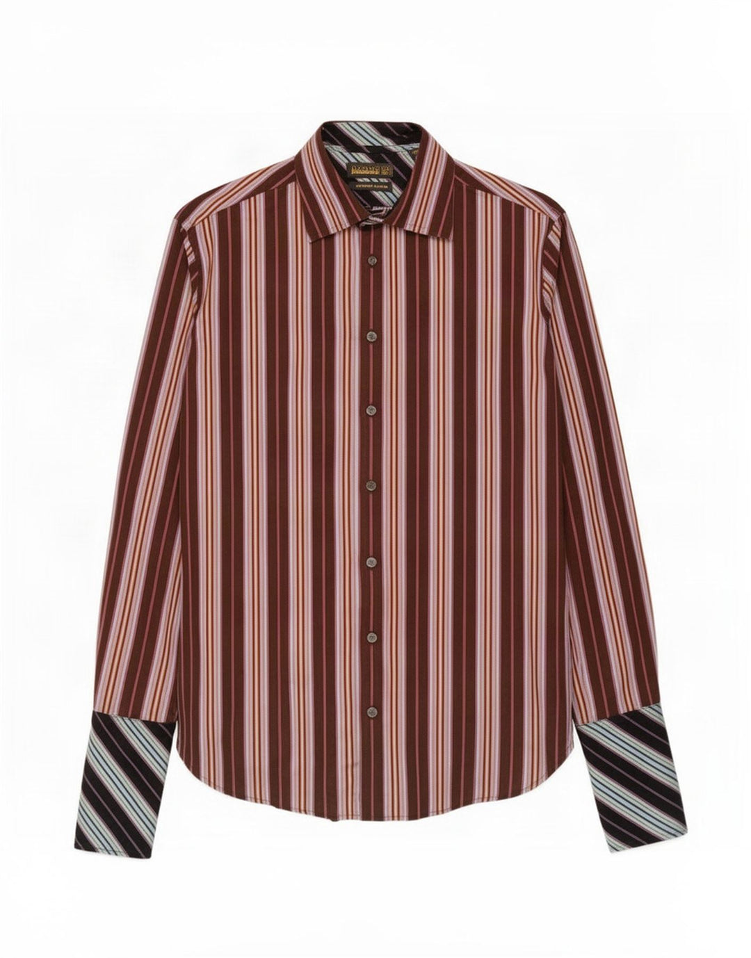 Ted Baker Herre formel skjorte str. 38 15 Mellem brun stribet bomuld
