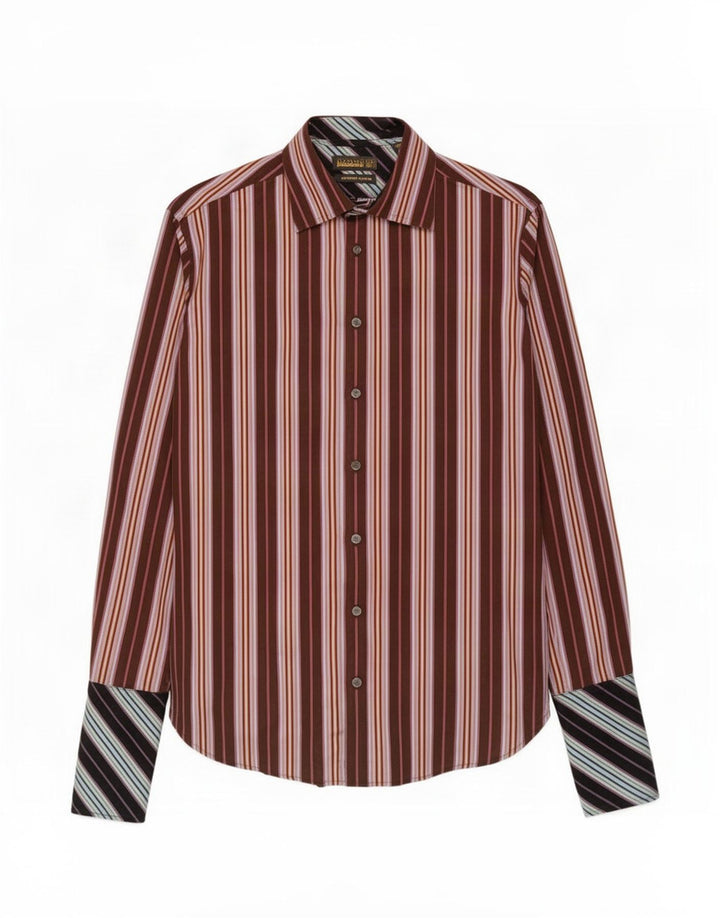 Ted Baker Herre formel skjorte str. 38 15 Mellem brun stribet bomuld