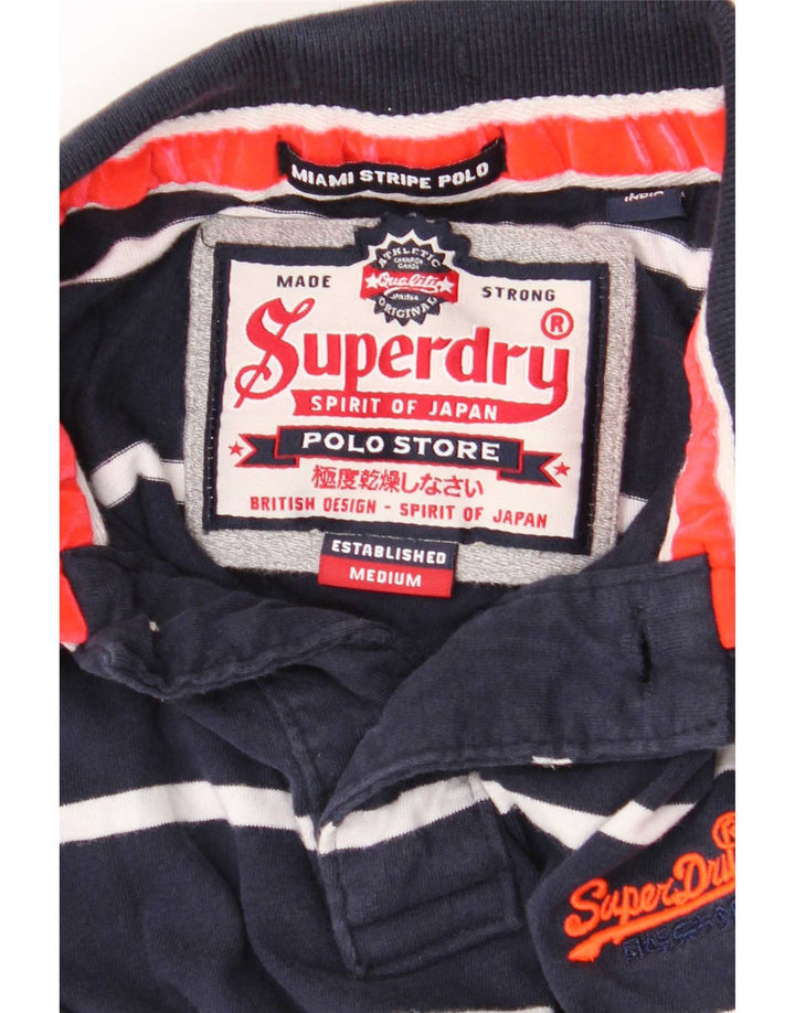 Superdry Poloshirt til mænd Medium marineblå stribet bomuld