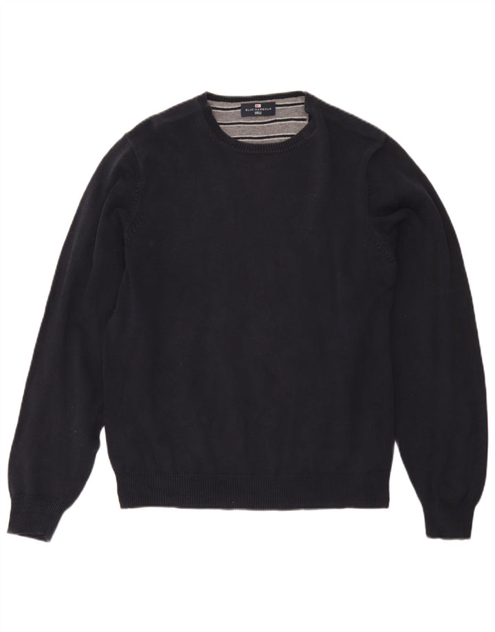 Marks & Spencer Herre Blue Harbor Crew Neck sweater Medium Navy Blue