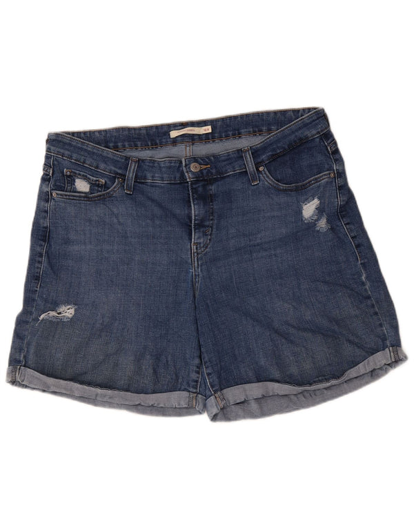Levi's Klassiske højtaljede denimshorts med høj talje US 16 2XL W36 Blå