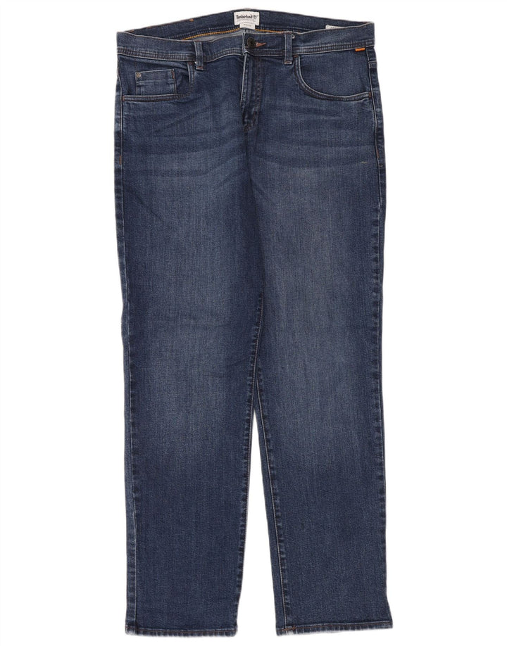 TIMBERLAND Straight jeans til mænd W34 L32 blå bomuld