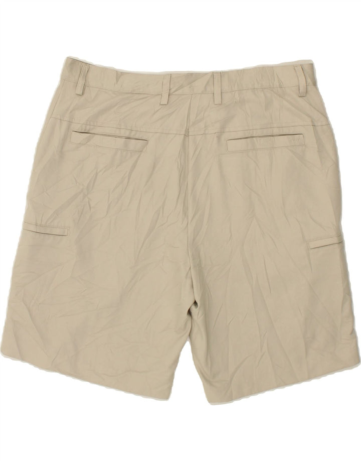 IZOD Mens High Waist Cargo Shorts W38 XL Beige Polyester Vintage Izod and Second-Hand Izod from Messina Hembry 