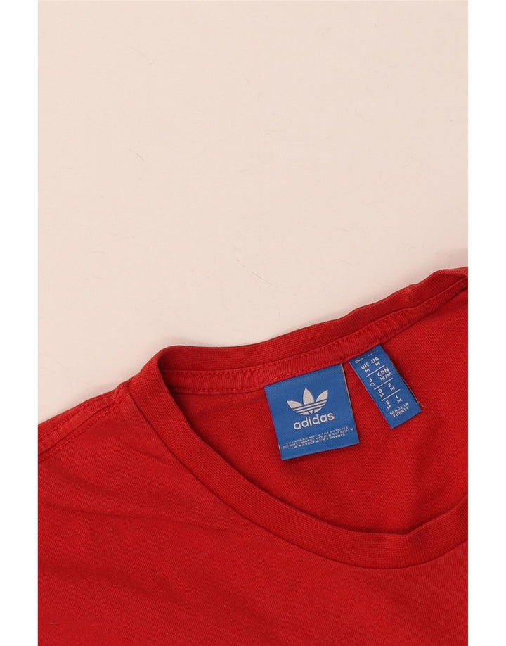 Adidas Herre grafisk T-shirt Top Medium Rød