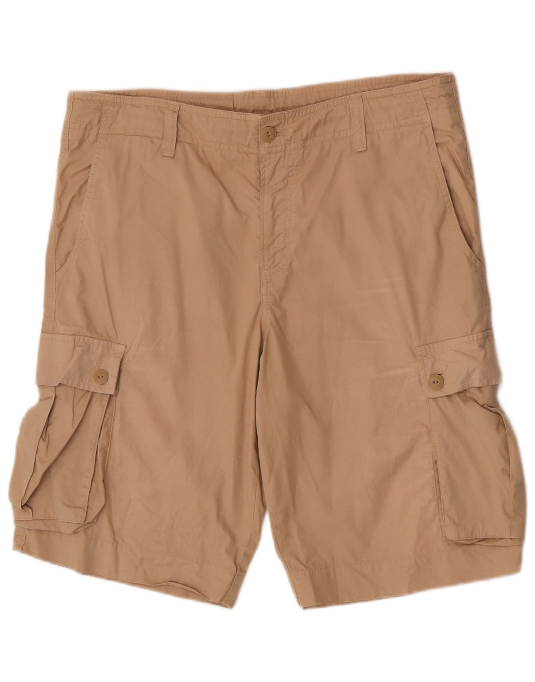 Lacoste Herre Cargo Shorts Størrelse 44 Large W34 Beige Bomuld
