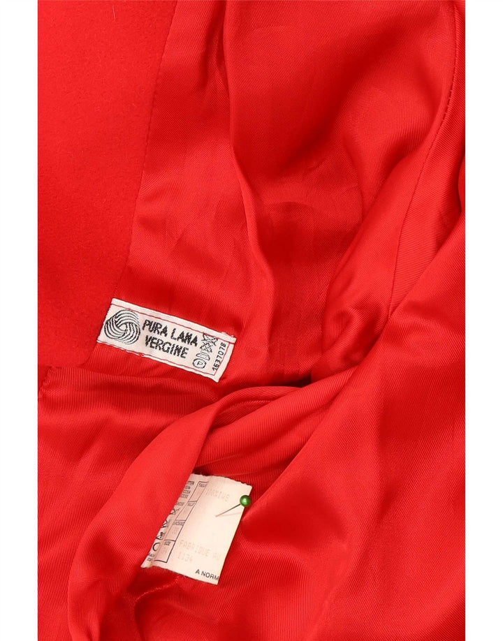 Vintage oversize overfrakke til kvinder IT 44 Medium rød uld