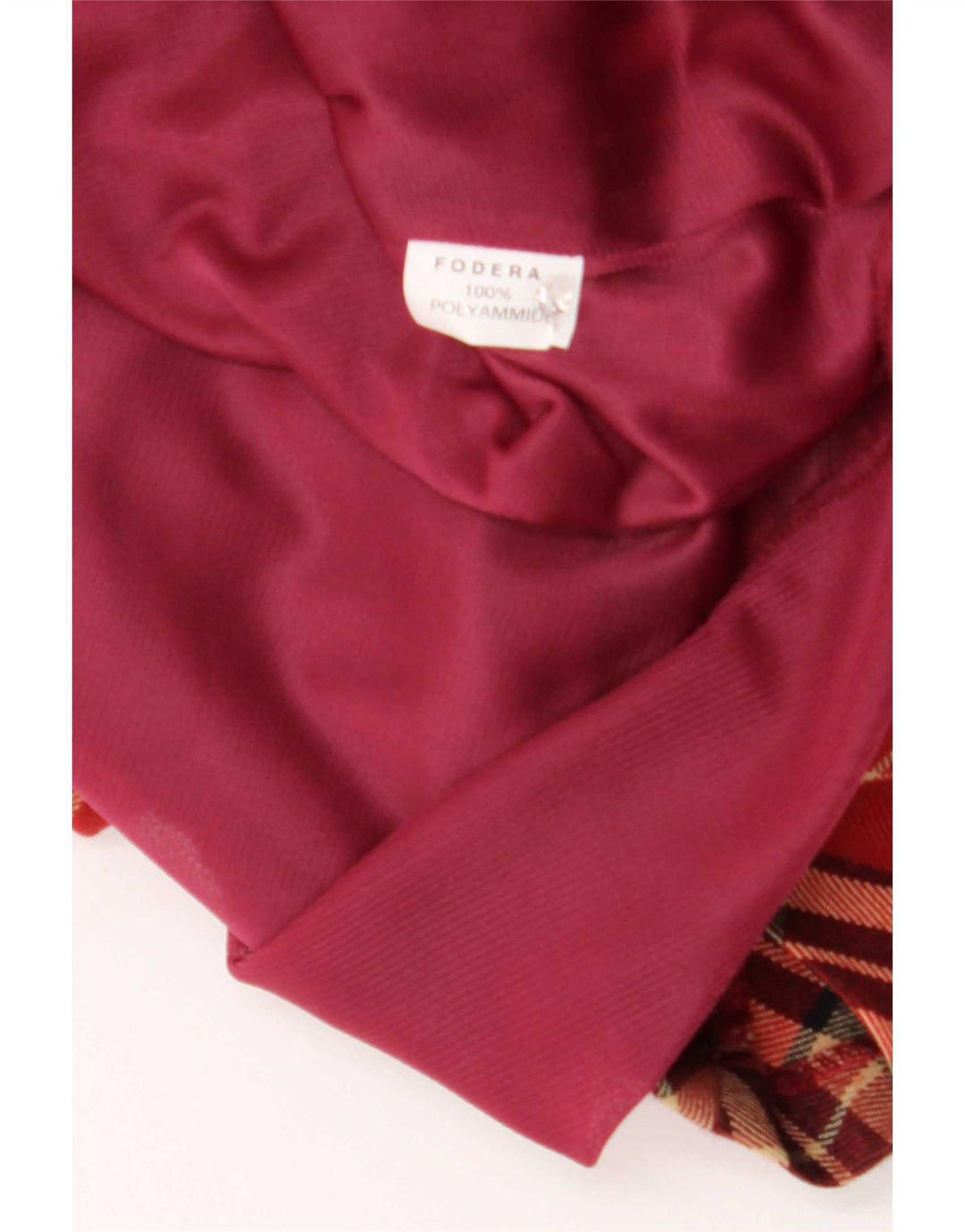 Vintage Dame Midi Nederdel IT 46 Large W32 Rød Plaid Virgin Wool