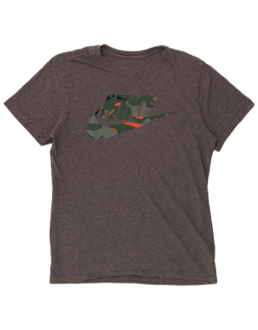 Nike Herre Dri Fit grafisk T-shirt top lille grå bomuld