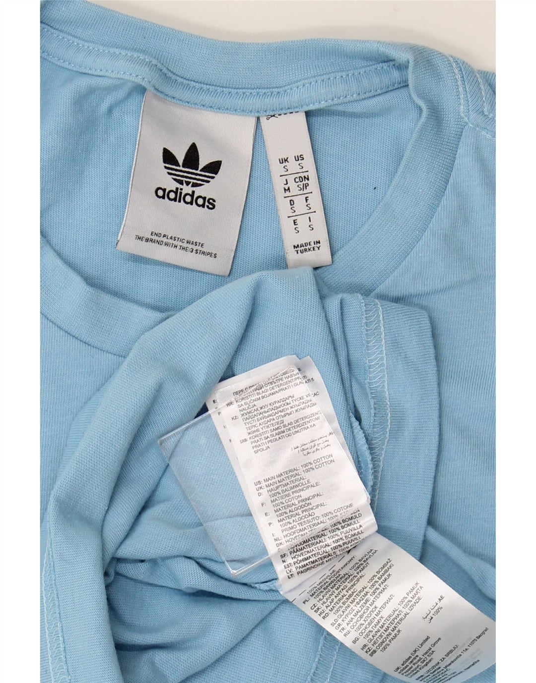 ADIDAS Grafisk T-shirt top til mænd, lille blå bomuld