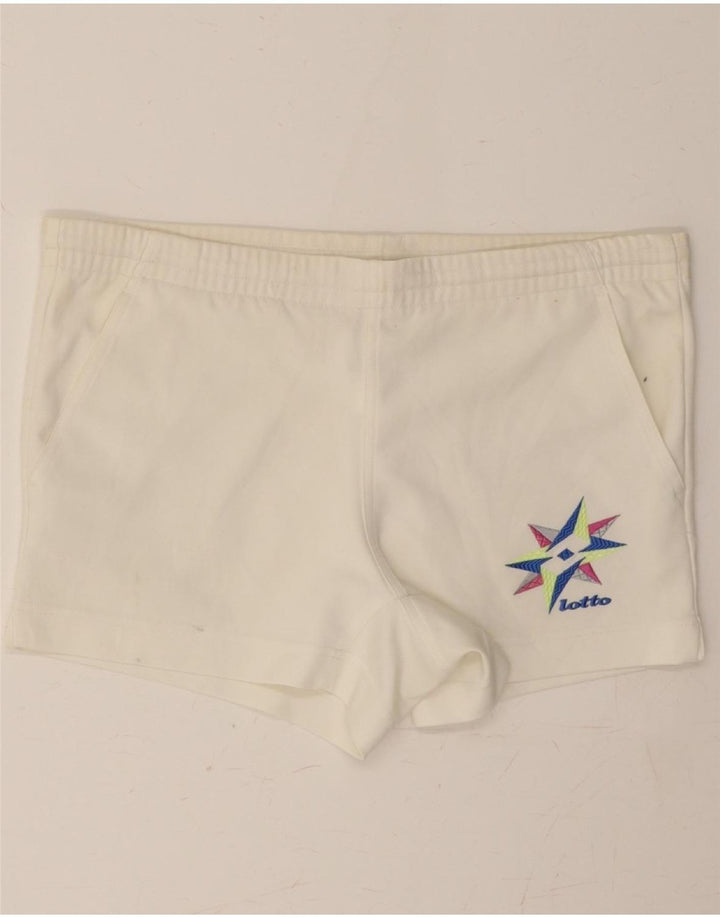 LOTTO Mens Graphic Sport Shorts Large White Vintage Lotto and Second-Hand Lotto from Messina Hembry 