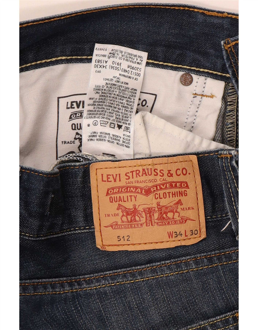 Levi's Herre 512 Bootcut Jeans W34 L29 Blå