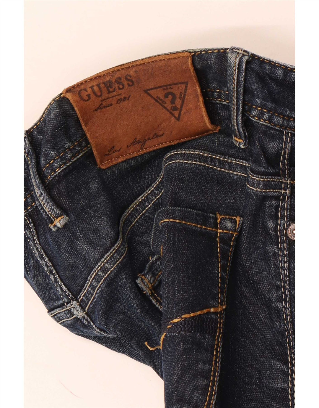 Guess Herre Rebel Straight Regular Cropped Jeans W30 L25 Navy Blue