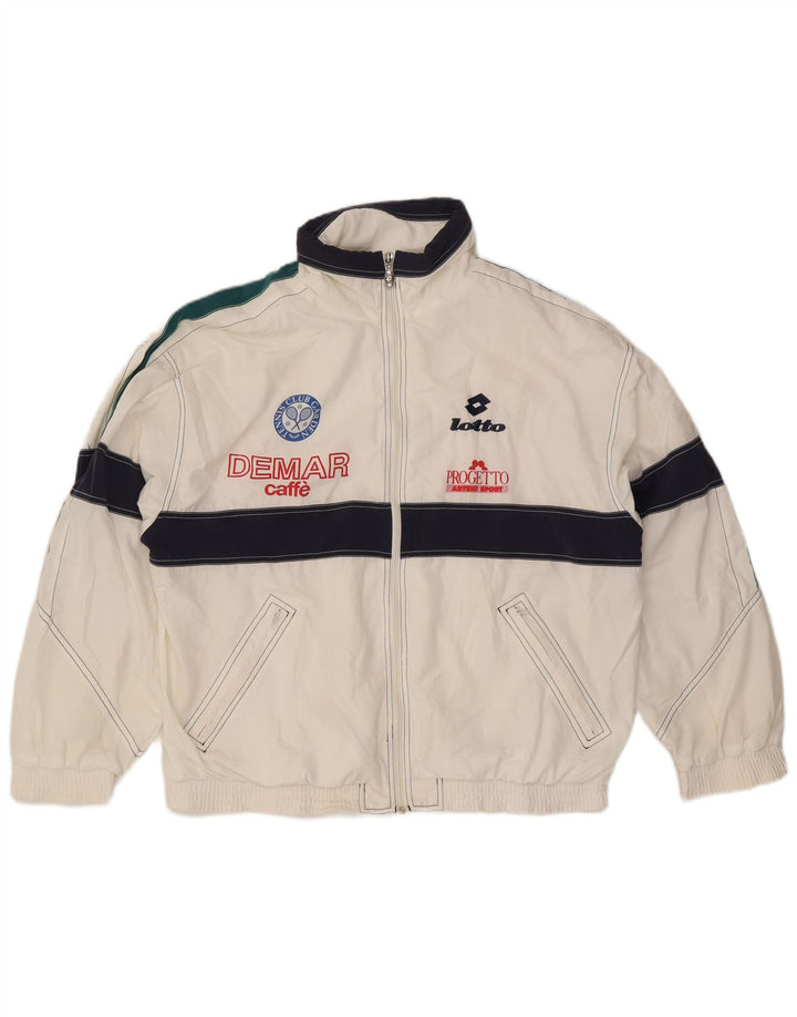 Lotto Herre grafisk træningsdragt Topjakke XL Hvid Colourblock Polyester