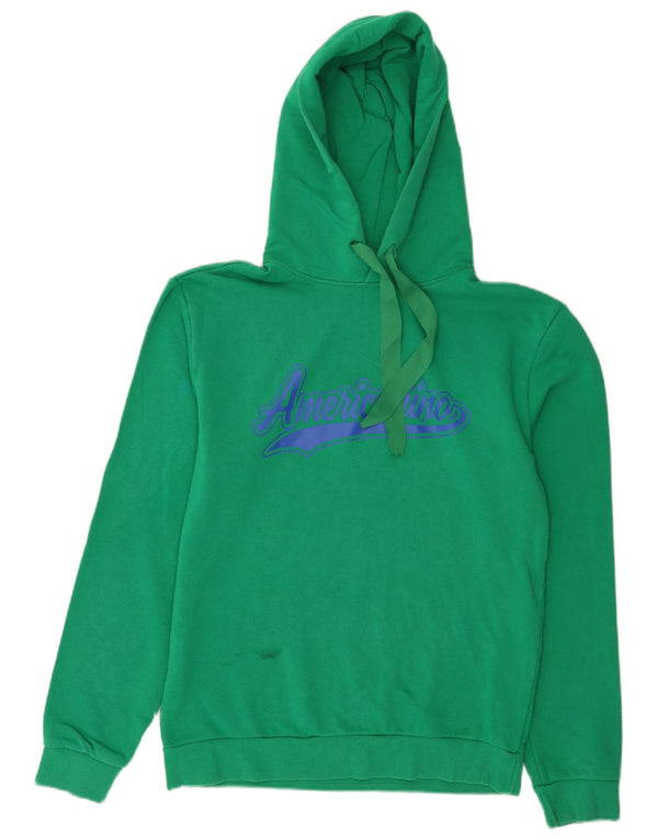 Americanino Womens Graphic Hoodie Jumper UK 18 XL Green Cotton