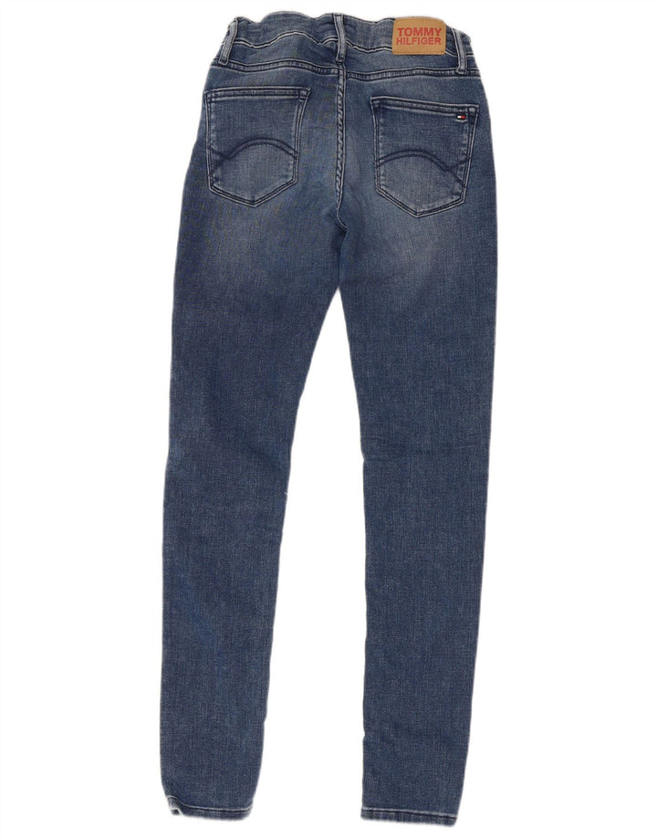 TOMMY HILFIGER Drenge Skinny Jeans 13-14 år W26 L28 Blå Bomuld