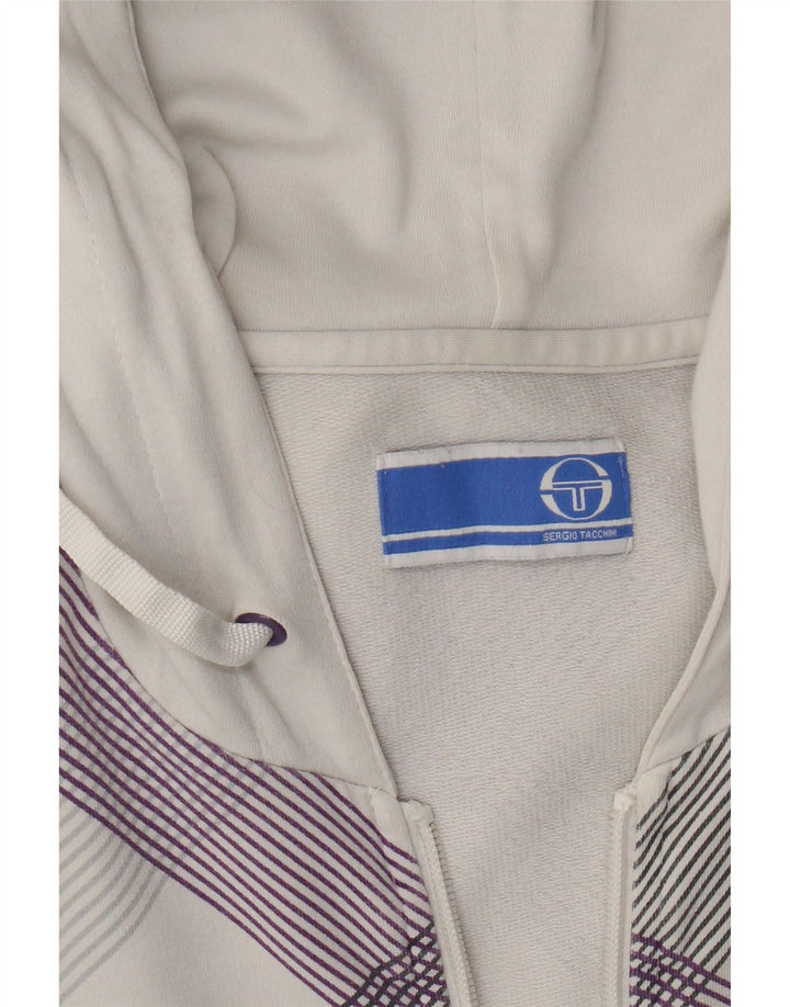 Sergio Tacchini Dame Hættetrøje UK 8 Small White Check