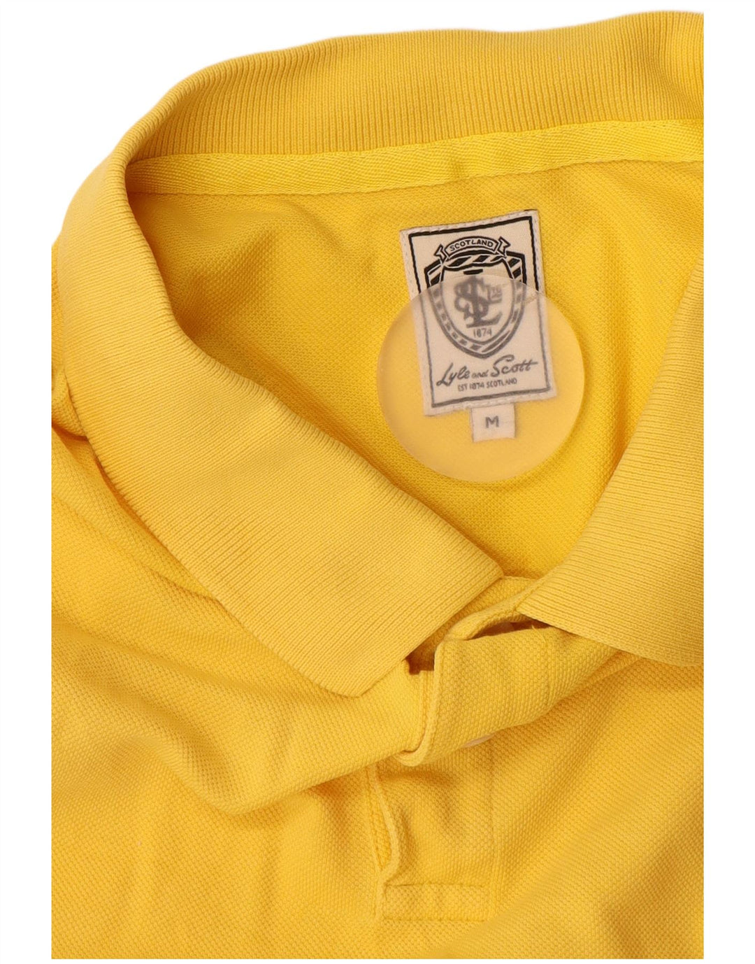 Lyle & Scott herre poloshirt Medium gul bomuld