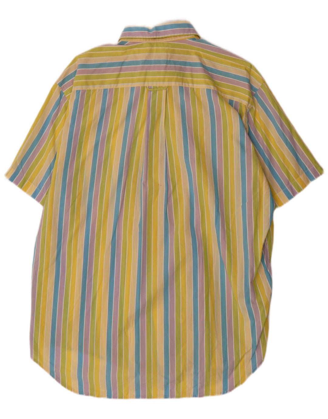 LACOSTE kortærmet herreskjorte str. 42 Stor flerfarvet stribet bomuld