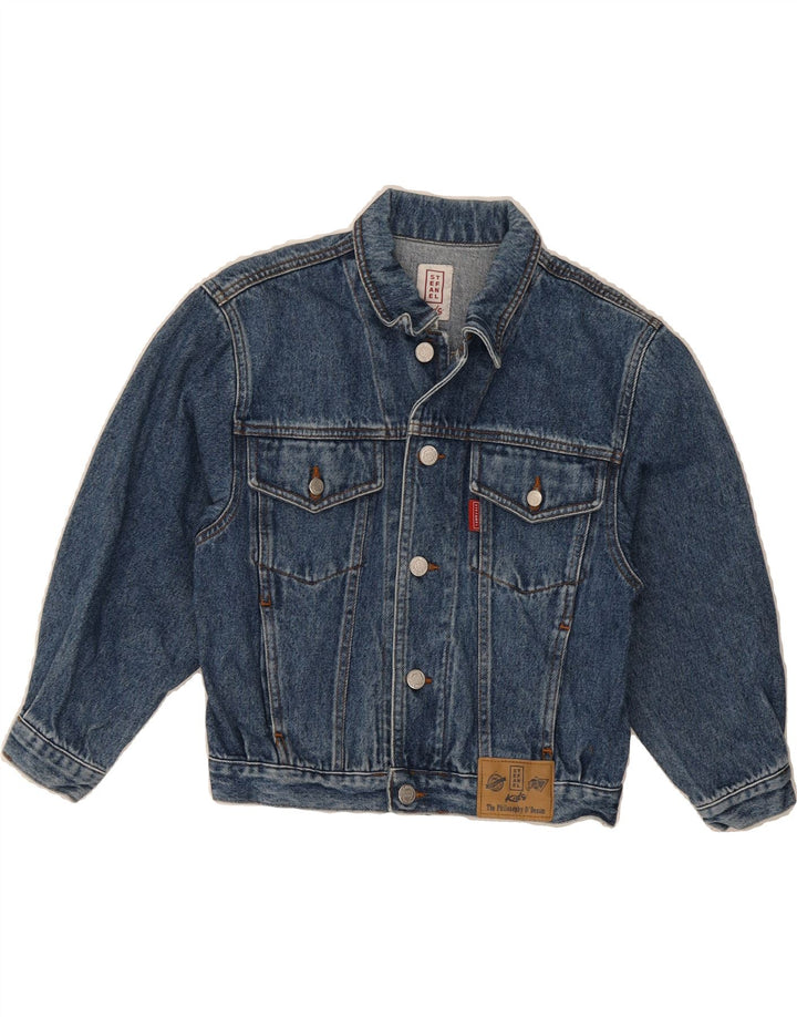 STEFANEL Boys Denim Jacket 7-8 Years Blue Cotton Vintage Stefanel and Second-Hand Stefanel from Messina Hembry 