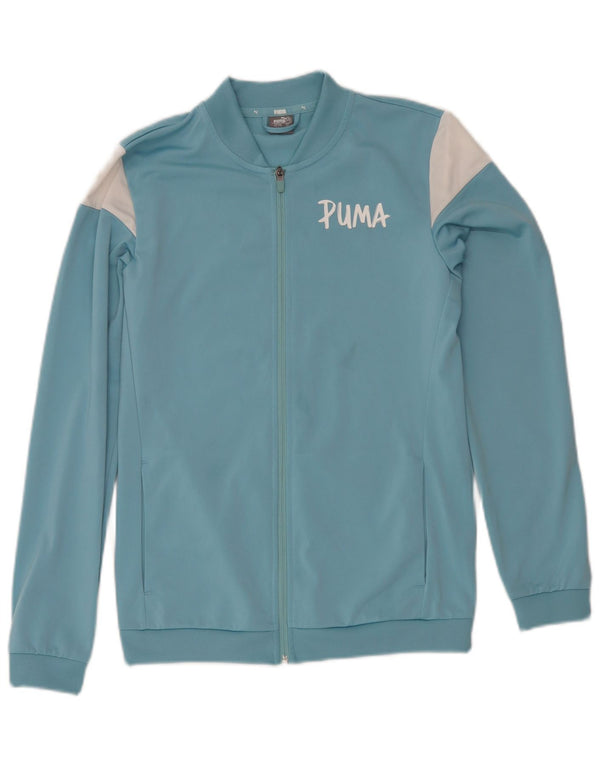 Puma drenge grafisk træningsdragt topjakke 15-16 år blå farveblok