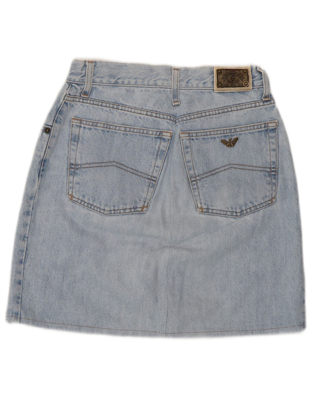 Armani Dame Denim Nederdel W26 Lille Blå