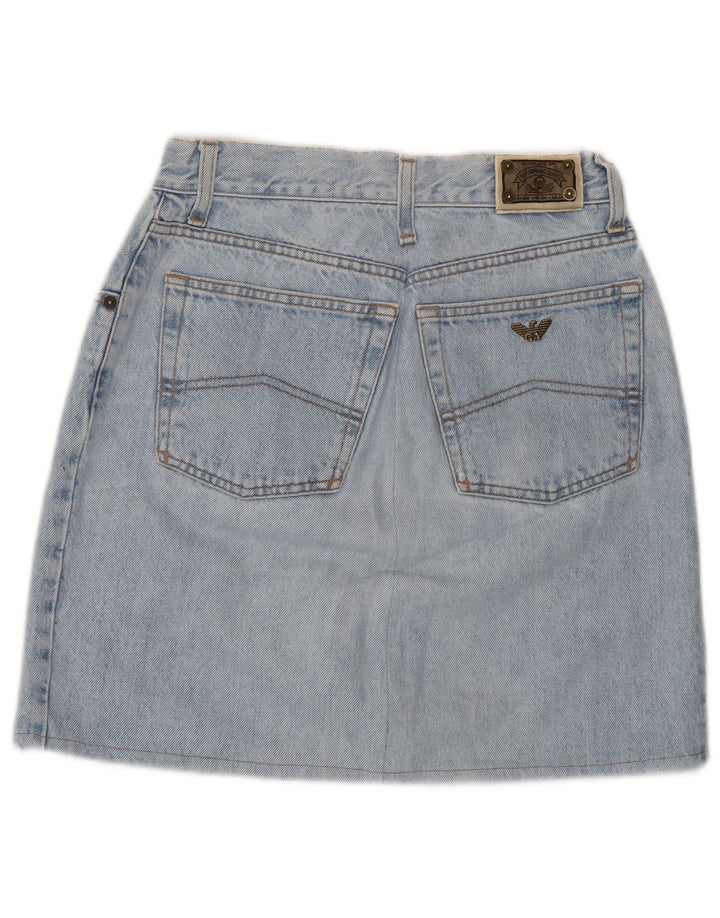 Armani Dame Denim Nederdel W26 Lille Blå