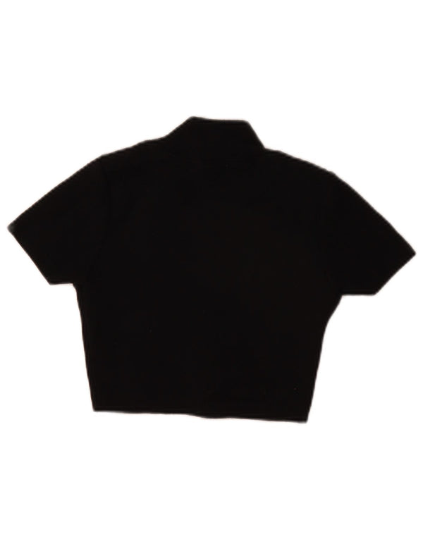 Zara Womens Crop Bluse Top UK 8 Small Black Polyester