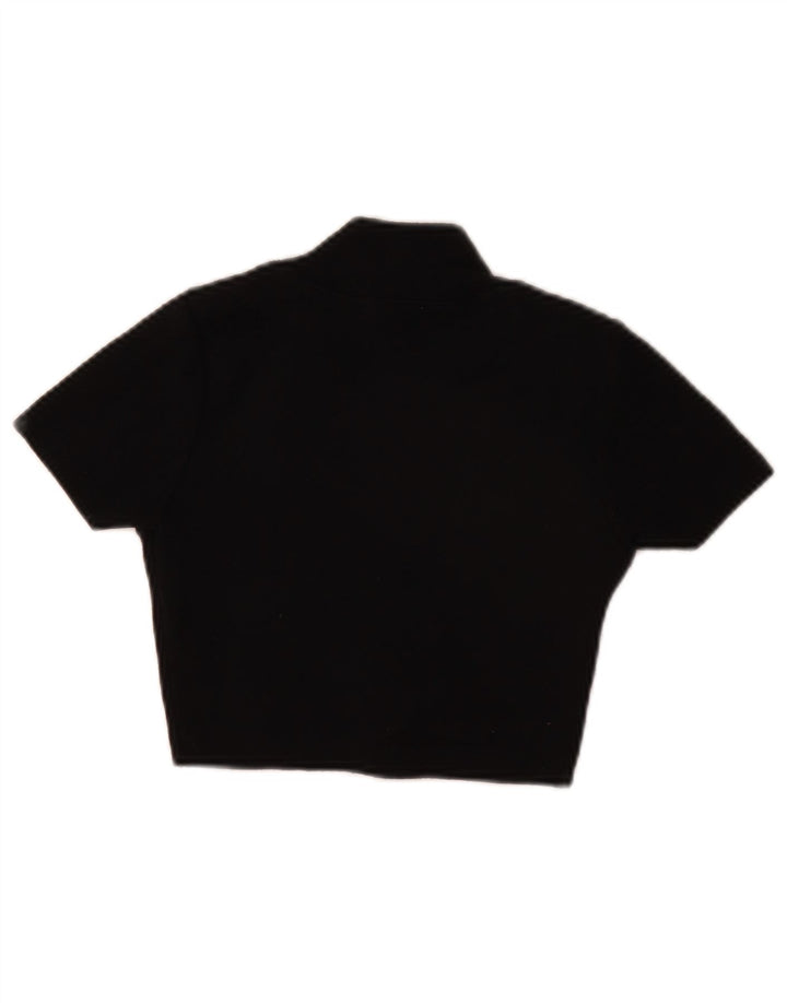 Zara Womens Crop Bluse Top UK 8 Small Black Polyester