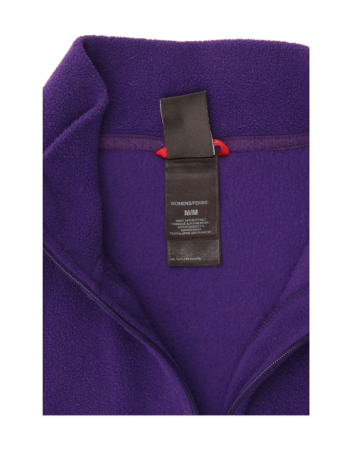 THE NORTH FACE Womens Zip Neck Fleece Jumper UK 14 Medium Purple Polyester Vintage The North Face and Second-Hand The North Face from Messina Hembry 
