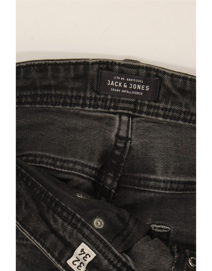 JACK & JONES Mens Mike Straight Jeans W32 L34 Black Cotton Vintage Jack & Jones and Second-Hand Jack & Jones from Messina Hembry 