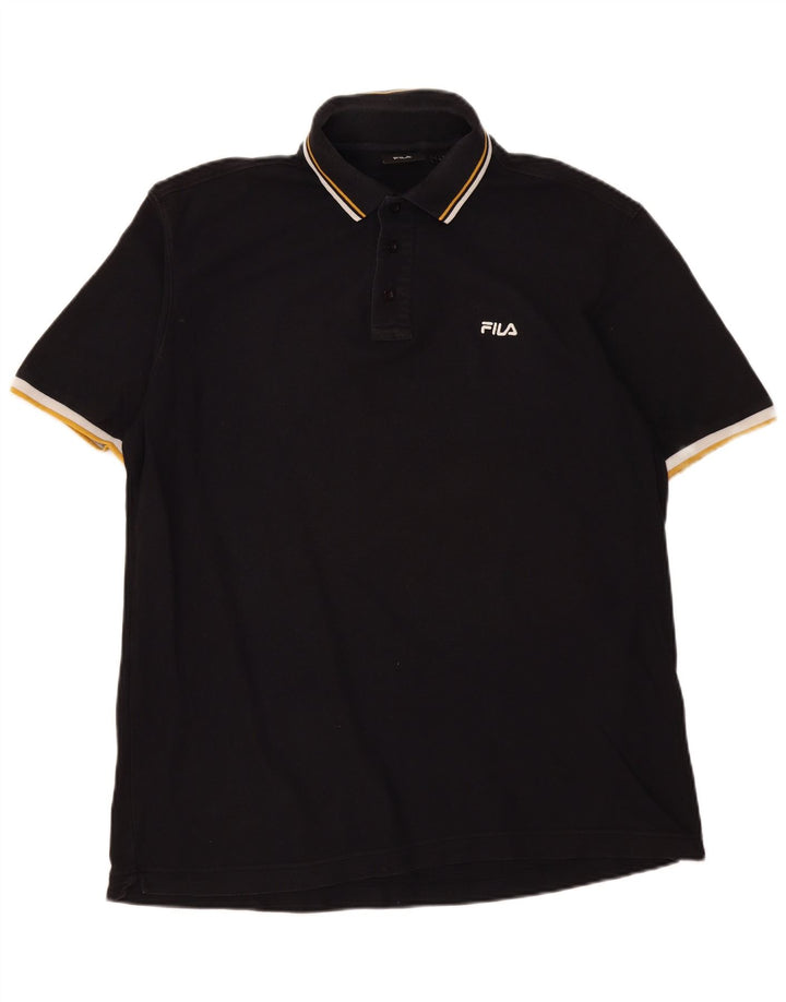Fila Herre poloshirt XL Sort bomuld