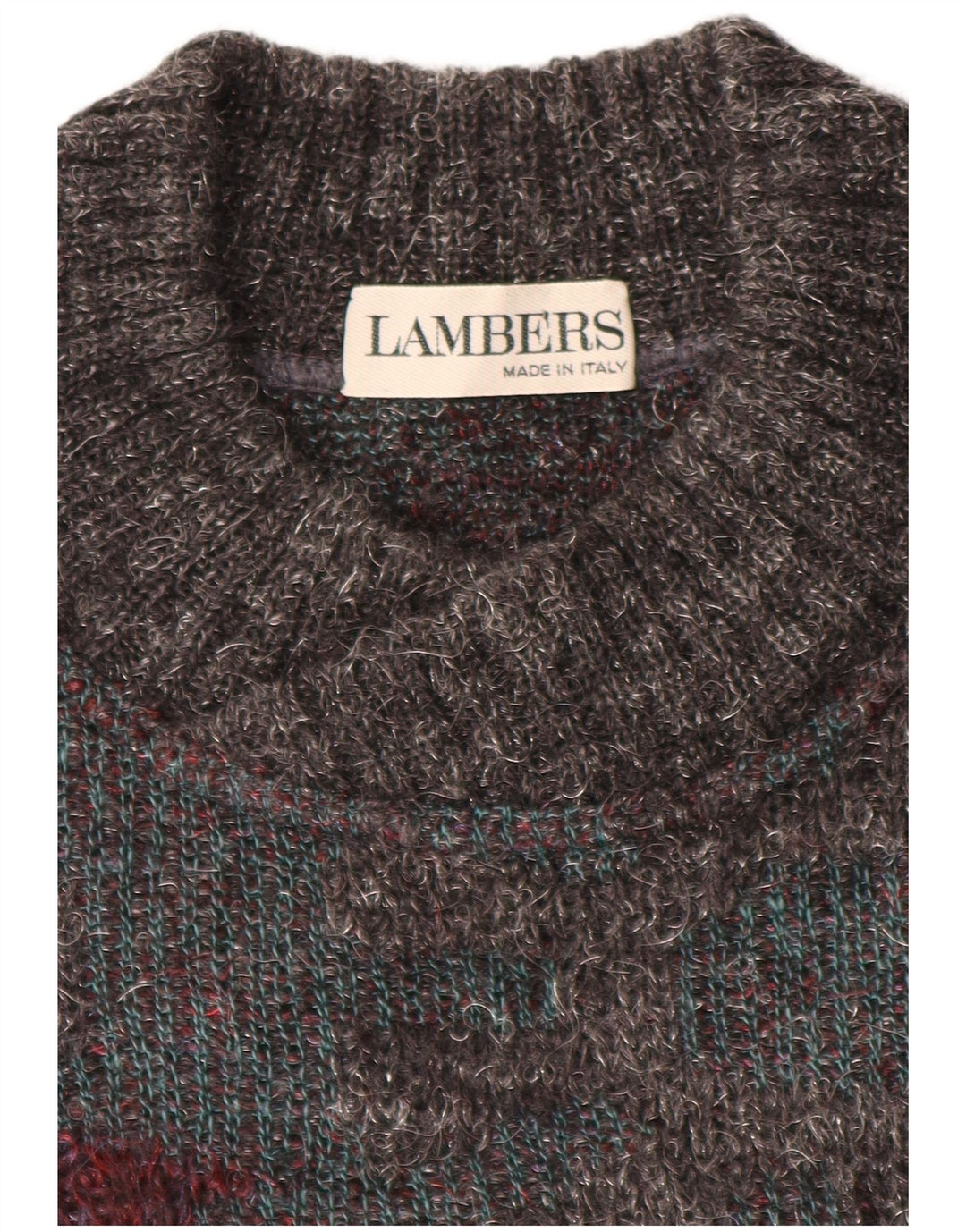 Lambers Dame Turtle Neck Jumper Sweater UK 20 2XL Grå Geometrisk