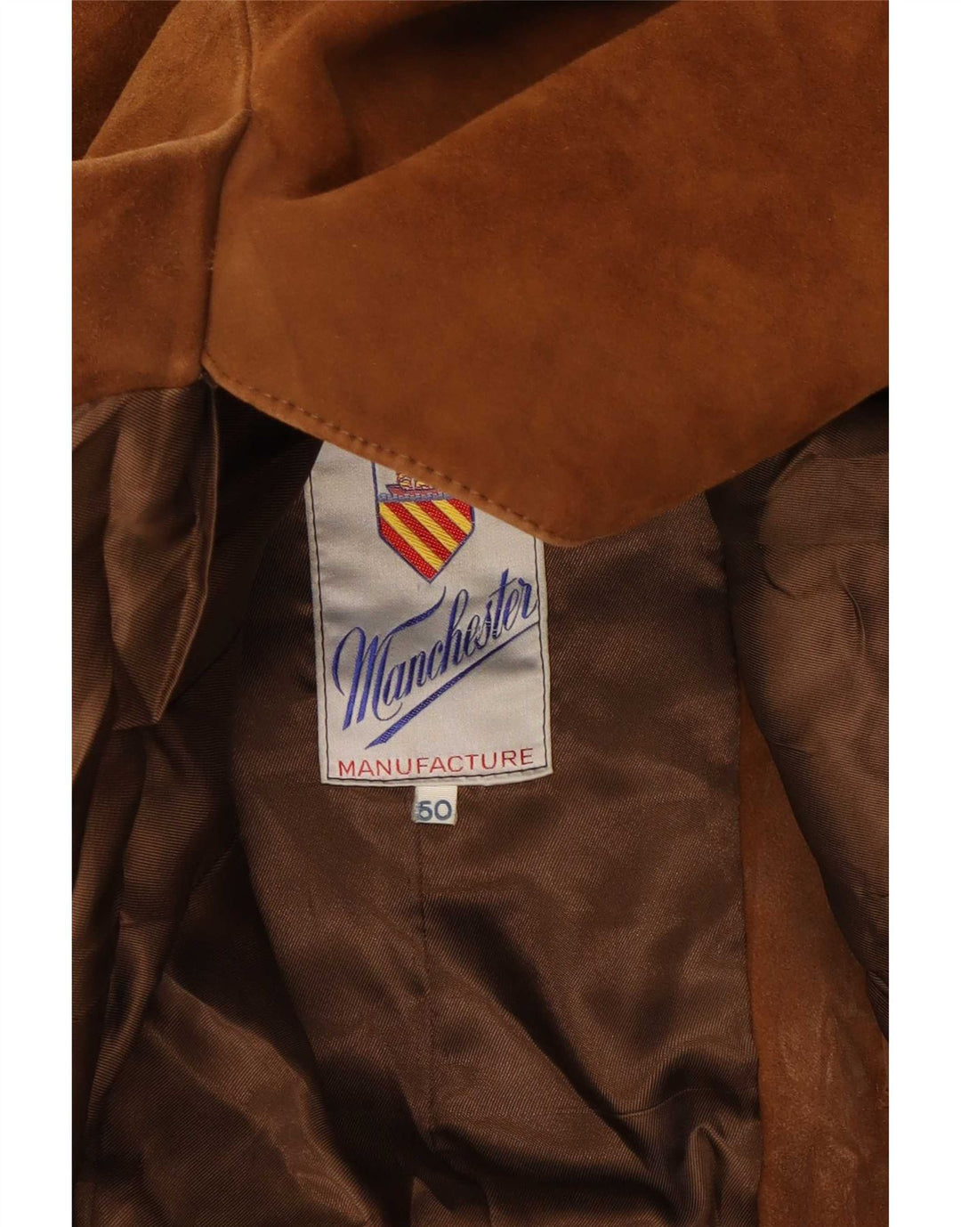 Vintage Herre 3-knaps ruskindsblazerjakke IT 50 Stor Brun