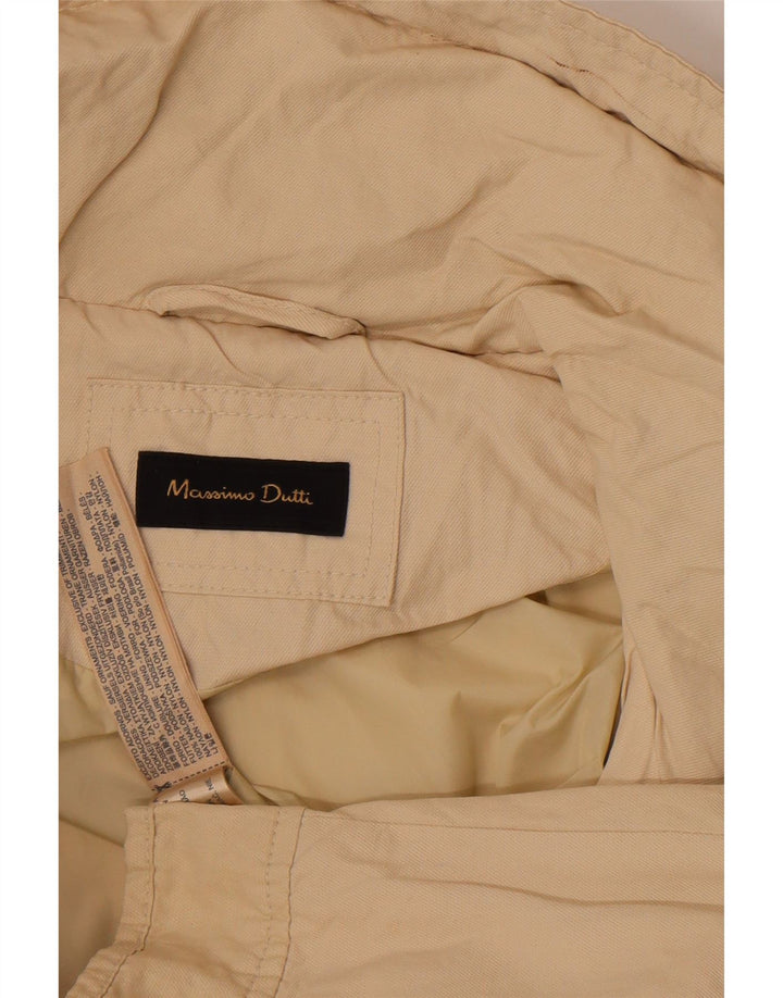 Massimo Dutti Dame Hooded Parka Jacket UK 10 Small Beige