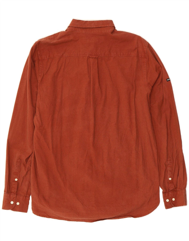 SUPERDRY Mens Shirt XL Maroon Check Cotton Vintage Superdry and Second-Hand Superdry from Messina Hembry 