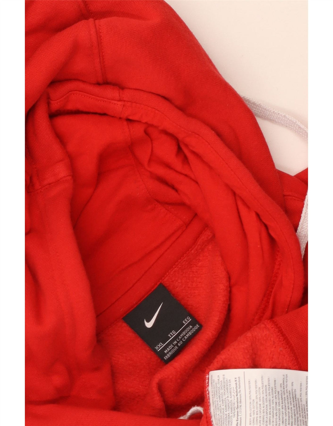 Nike grafisk hættetrøje til mænd 2XL rød bomuld