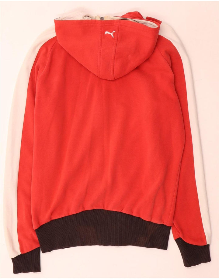 Puma Hættetrøje med lynlås til mænd Medium Rød Colourblock Bomuld