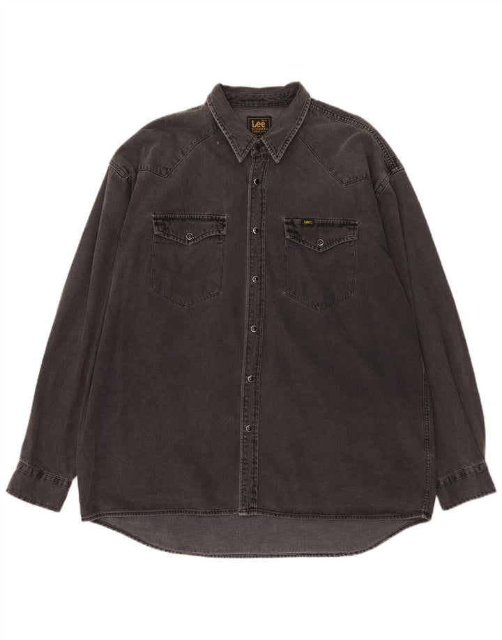 Lee Herre Riders Denim Shirt XL Grå Bomuld