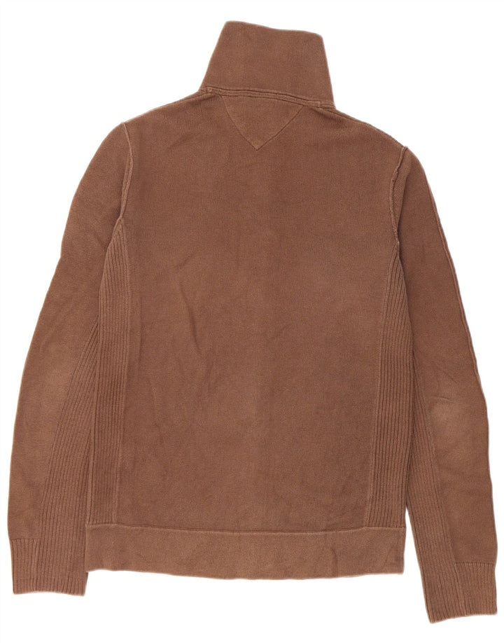 Tommy Hilfiger Herre Cardigan Sweater Medium Brun Bomuld