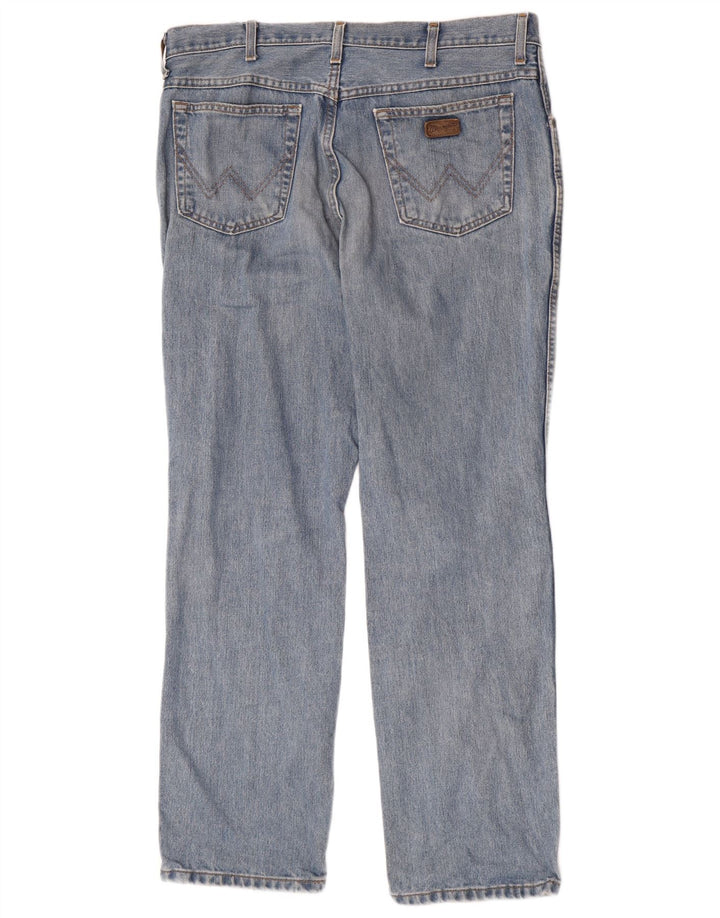 Wrangler Herre Texas Straight Jeans W38 L32 Blå Bomuld