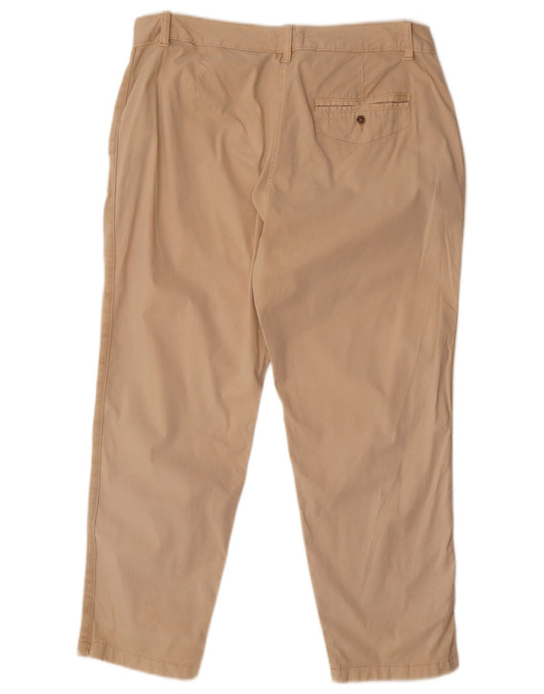 Marks & Spencer, koniske cropped bukser til kvinder UK 16 Large W34 L26 Beige
