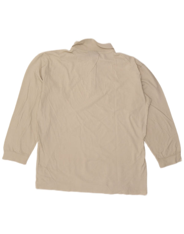 Trussardi Langærmet Polo Shirt til mænd XL Beige Bomuld