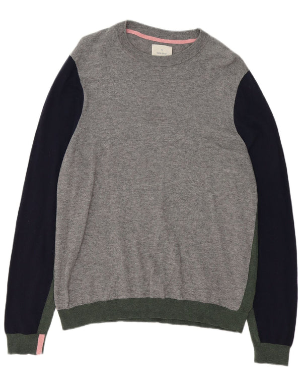 White Stuff Dame Boat Neck Jumper Sweater UK 18 XL Grå Colourblock