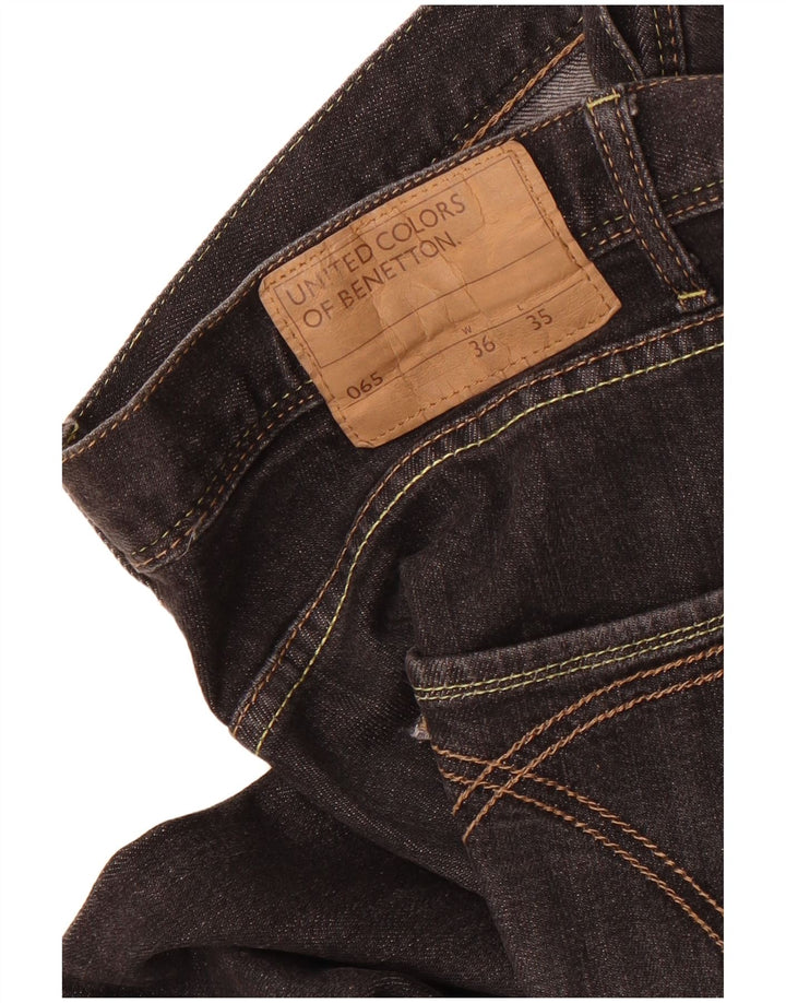 Benetton Herre Slim Jeans W36 L31 Sort