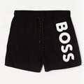 Hugo Boss Herre grafiske svømmeshorts Medium Sort Polyamid