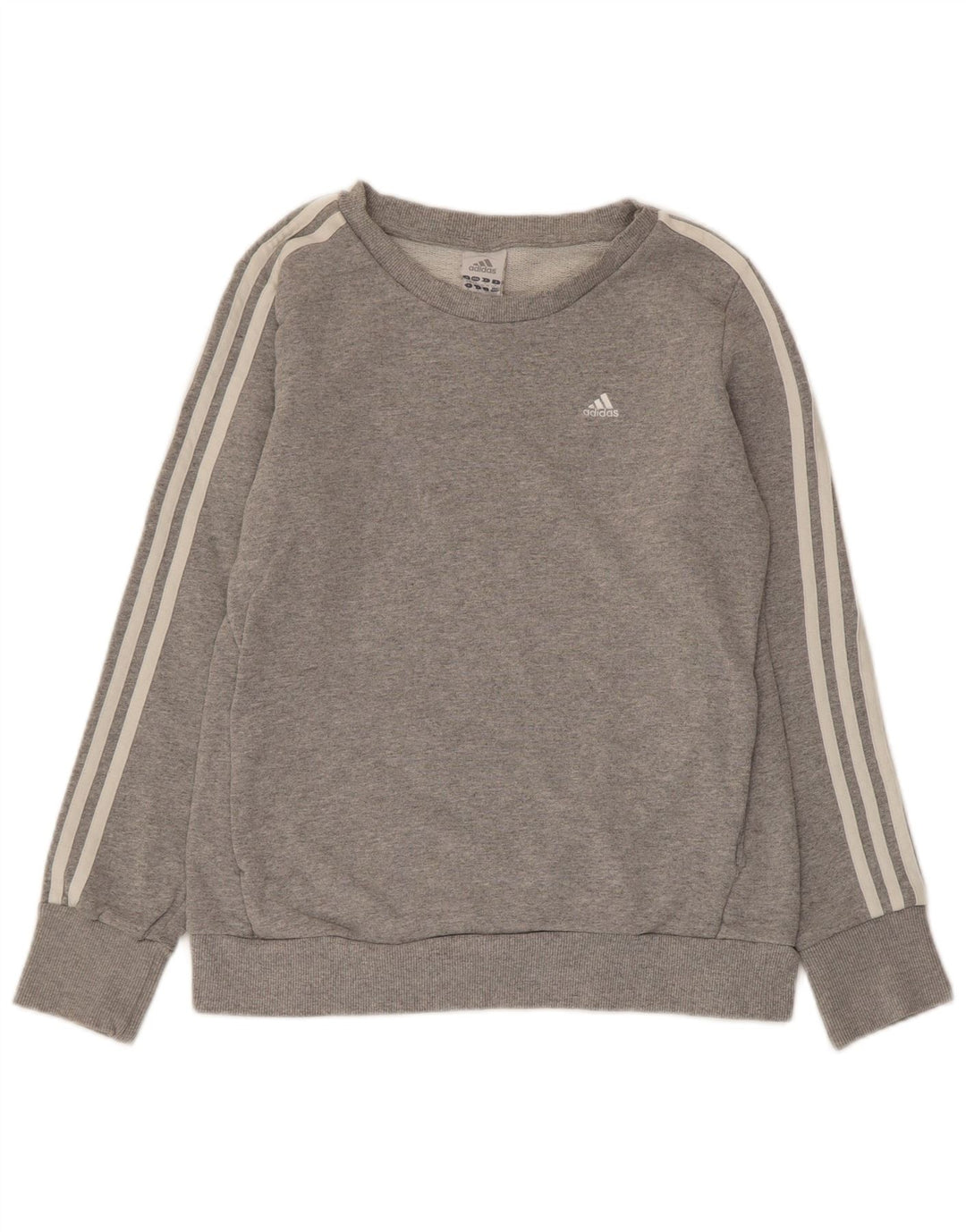 ADIDAS Womens Sweatshirt Jumper UK 10 Small Grey Cotton